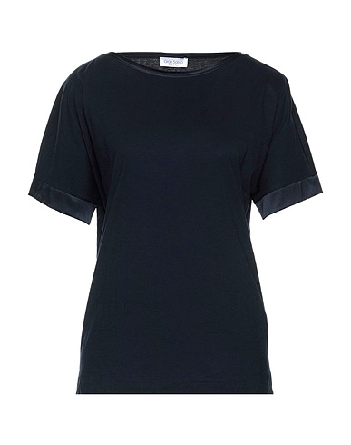 GRAN SASSO T-shirt Blu notte 100% Cotone, Seta, Elastan
