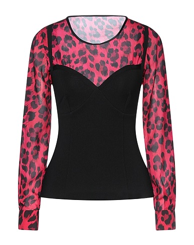 BOUTIQUE MOSCHINO Top Black 100% Polyester, Viscose, Polyamide, Acetate