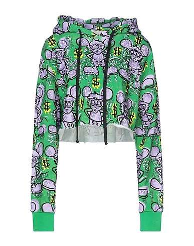 LONELY CROWD Hooded track jacket  Green 100% Cotton, Elastane