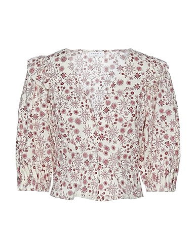 SANDRO Floral shirts & blouses Ivory 100% Cotton
