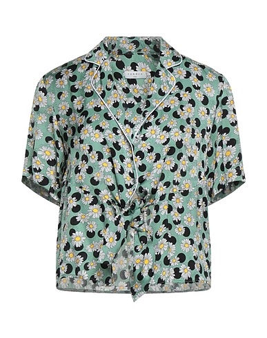 SANDRO Floral shirts & blouses Light green 100% Viscose, Mother-of-pearl, Polyester