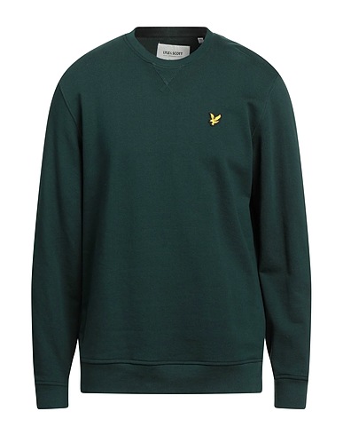 LYLE & SCOTT Sweatshirt Dark green 100% Organic cotton