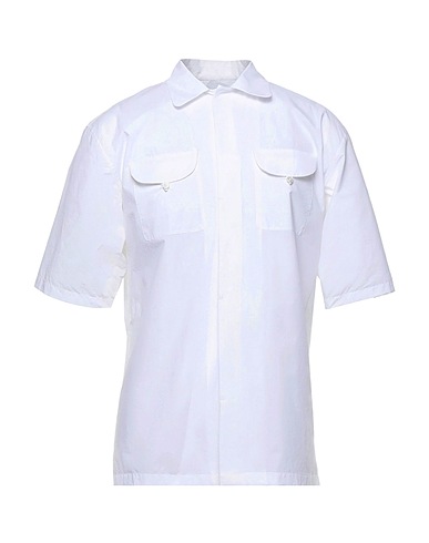 BAGUTTA Solid colour shirt White 100% Cotton