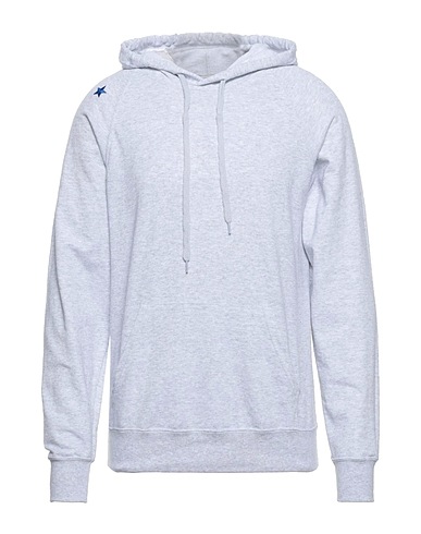 THE EDITOR Hooded track jacket  Light grey 80% Cotton, 20% Polyester