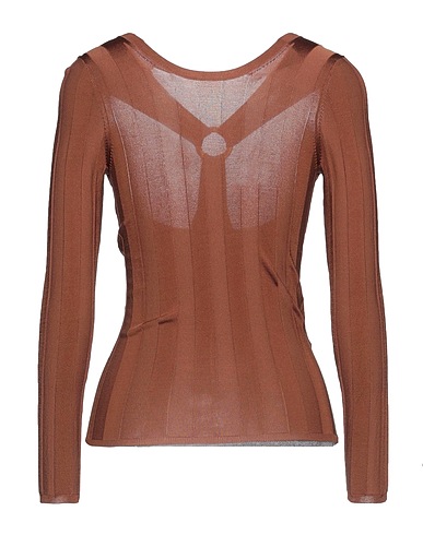 SANDRO T-shirt Brown 75% Viscose, 25% Polyamide