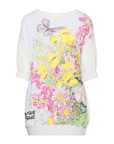 BOUTIQUE MOSCHINO Jumper White 100% Cotton, Polyamide, Elastane