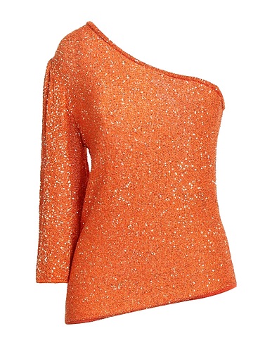 SFIZIO STUDIO One-shoulder top Orange 55% Polyamide, 45% Polyester