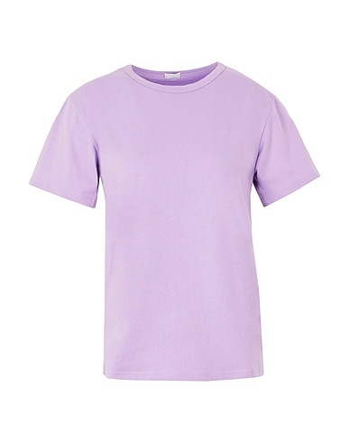 8 by YOOX Basic T-Shirt Lila 100% Organische Baumwolle
