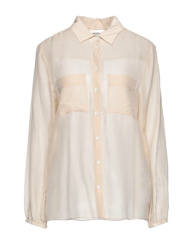 SEMICOUTURE Solid colour shirts & blouses Beige 72% Cotton, 28% Silk