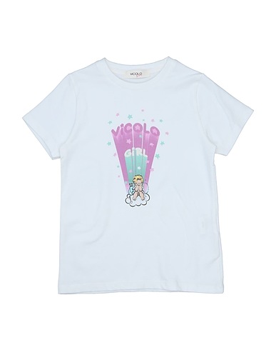 VICOLO Ｔシャツ ホワイト コットン 90% / ポリウレタン 10%