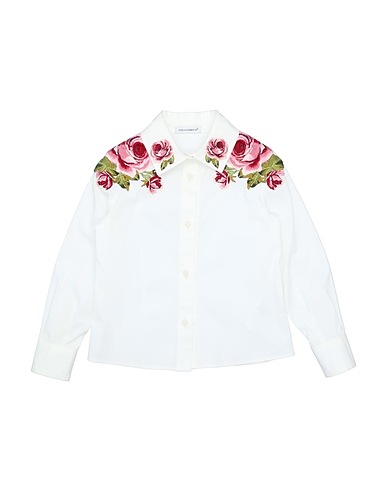 DOLCE&GABBANA Patterned shirts & blouses White 100% Cotton, Viscose, Polyester, Polyamide