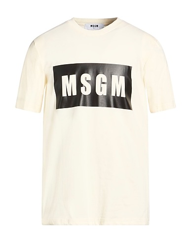 MSGM T-shirt Cream 100% Cotton