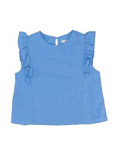 VICOLO Top Sky blue 97% Cotton, 3% Elastane