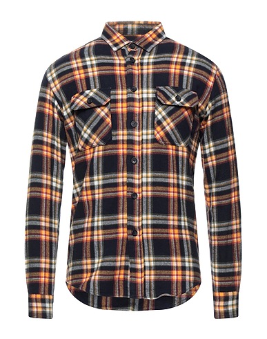 GREY DANIELE ALESSANDRINI Checked shirt Yellow 100% Cotton