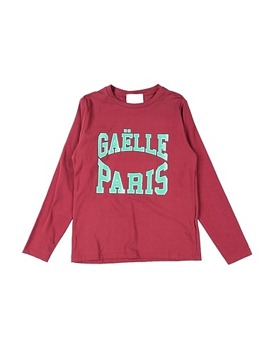 GAëLLE Paris T-shirt Burgundy 90% Cotton, 10% Elastane