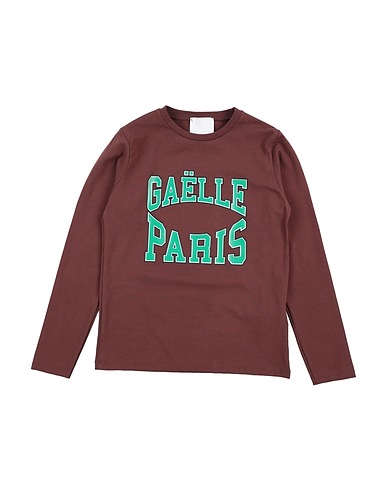 GAëLLE Paris T-shirt Marrone 90% Cotone, 10% Elastan