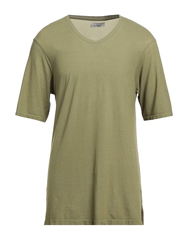 LANEUS T-shirt Verde militare 100% Cotone