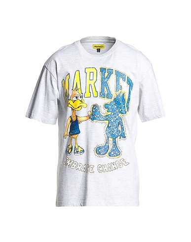 MARKET T-Shirt DARK AND LIGHT BEAR T-SHIRT
 Hellgrau 100% Baumwolle