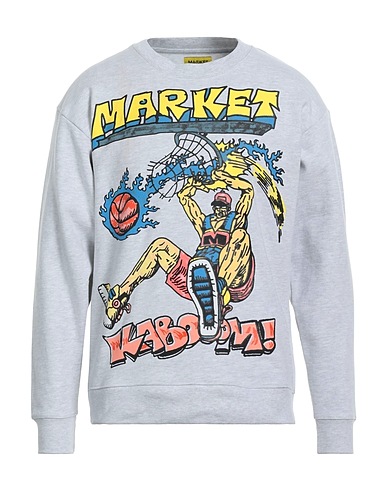 MARKET Felpa SLAM DUNK SKETCH CREWNECK SWEATSHIRT
 Grigio chiaro 100% Cotone