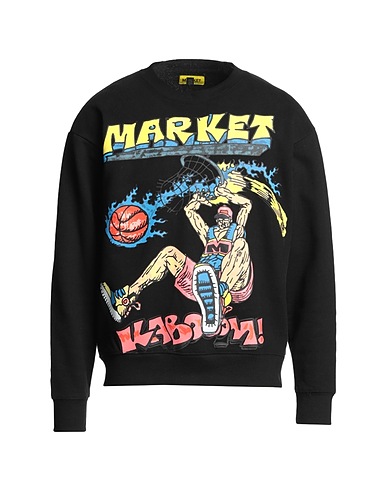 MARKET Sweatshirt SLAM DUNK SKETCH CREWNECK SWEATSHIRT
 Black 100% Cotton