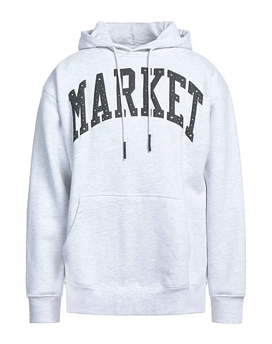 MARKET Hooded sweatshirt CHINATOWN ARC PUFF HOODIE Light grey 100% Cotton
