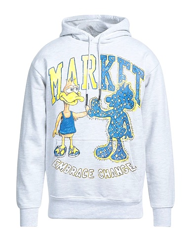 MARKET Hooded track jacket  DARK AND LIGHT BEAR HOODIE
 Grey 100% Cotton