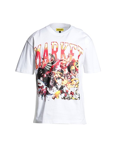 MARKET T-Shirt CHINATOWN ARC ANIMAL MOSH PIT T-SHIRT Weiß 100% Baumwolle