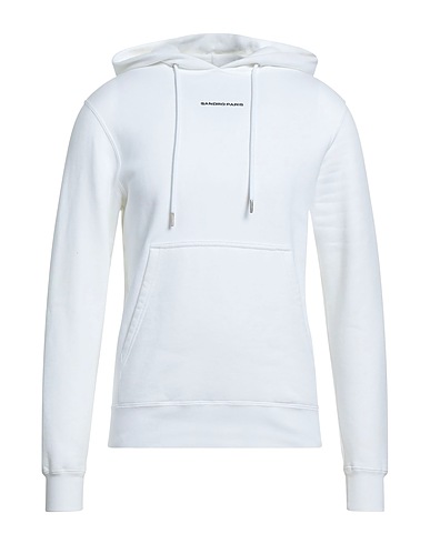 SANDRO Felpa Bianco 100% Cotone, Elastan, Poliestere