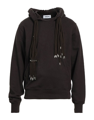 AMBUSH Hooded track jacket  Dark brown 100% Cotton, Polyester