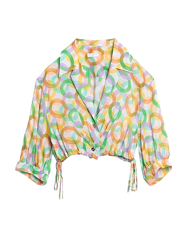 SANDRO Linen shirt Green 62% Linen, 38% Silk