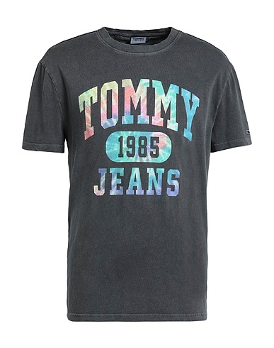 TOMMY JEANS T-shirt TJM COLLEGE TIE DYE T-SHIRT
 Charcoal 100% Cotton