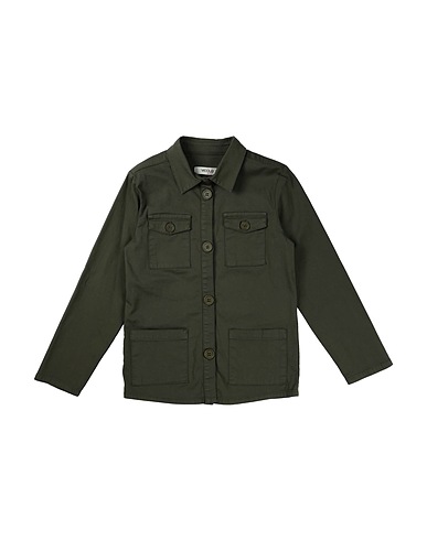 VICOLO Solid color shirts & blouses Military green 97% Cotton, 3% Elastane