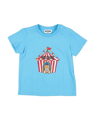 MOSCHINO BABY T-shirt Azzurro 95% Cotone, 5% Elastan