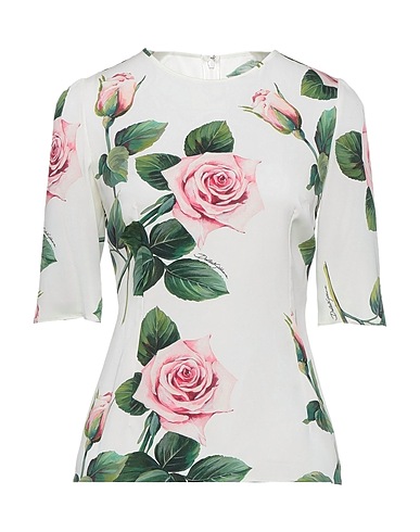 DOLCE&GABBANA Top Blanc 94% Soie, 6% Élasthanne