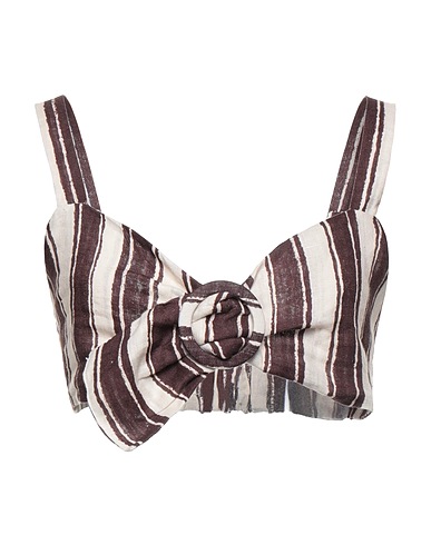 SOUVENIR Top Dark brown 100% Linen