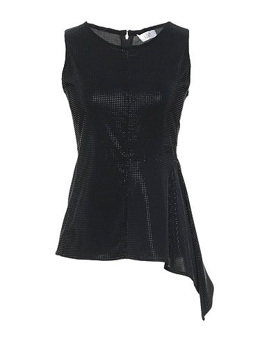 VDP VIA DELLE PERLE Top COLLECTION Black 94% Viscose, 6% Elastane