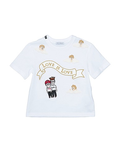 DOLCE&GABBANA T-shirt Bianco 100% Cotone, Poliestere, Viscosa, Poliammide