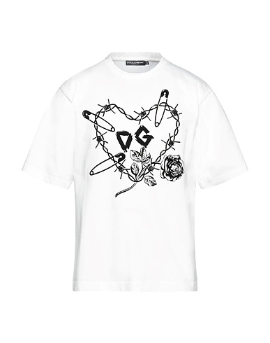 DOLCE&GABBANA Oversize-T-Shirt Ivory 100% Cotton