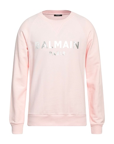 BALMAIN Sweatshirt Light pink 100% Cotton, Elastane