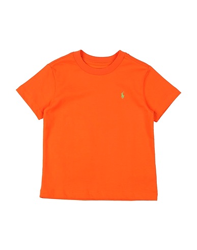 POLO RALPH LAUREN T-shirt Cotton Jersey Crewneck Tee Orange 100% Cotton
