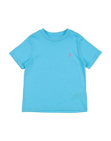POLO RALPH LAUREN T-shirt Cotton Jersey Crewneck Tee
 Sky blue 100% Cotton