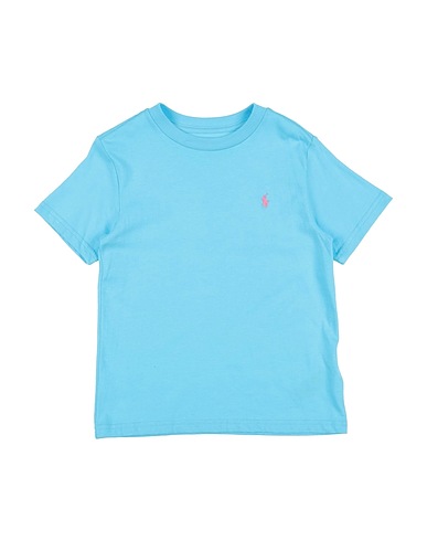 POLO RALPH LAUREN T-Shirt  Cotton Jersey Crewneck Tee 
 Himmelblau 100% Baumwolle