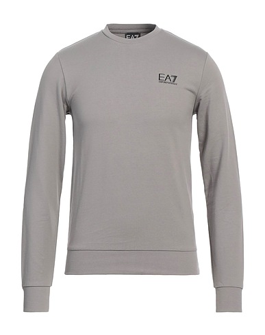 EA7 Sweatshirt Light grey 100% Cotton, Elastane