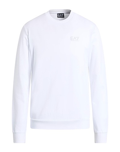 EA7 Sweatshirt Off white 100% Cotton, Elastane
