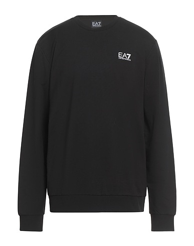 EA7 Sweatshirt Schwarz 100% Baumwolle, Elastan