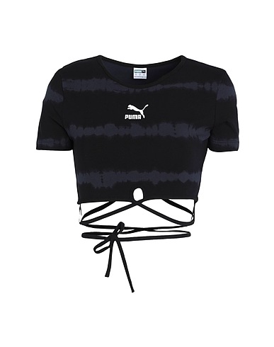PUMA Crop top Classics Tie Dye SS Tee
 Black 93% Cotton, 7% Elastane