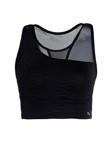 PUMA Crop top Mid Impact Flawless Bra
 Black 91% Polyester, 9% Elastane