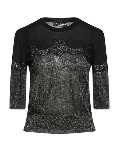 DOLCE&GABBANA Jumper Black 60% Viscose, 15% Cashmere, 12% Cotton, 9% Synthetic fibers, 4% Silk