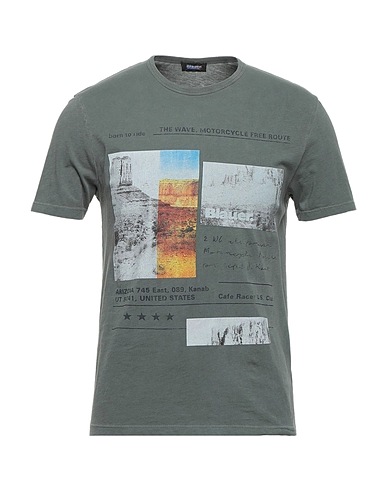 BLAUER. T-shirt Military green 100% Cotton