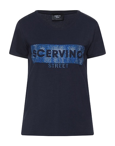 SCERVINO T-shirt Midnight blue 95% Viscose, 5% Elastane